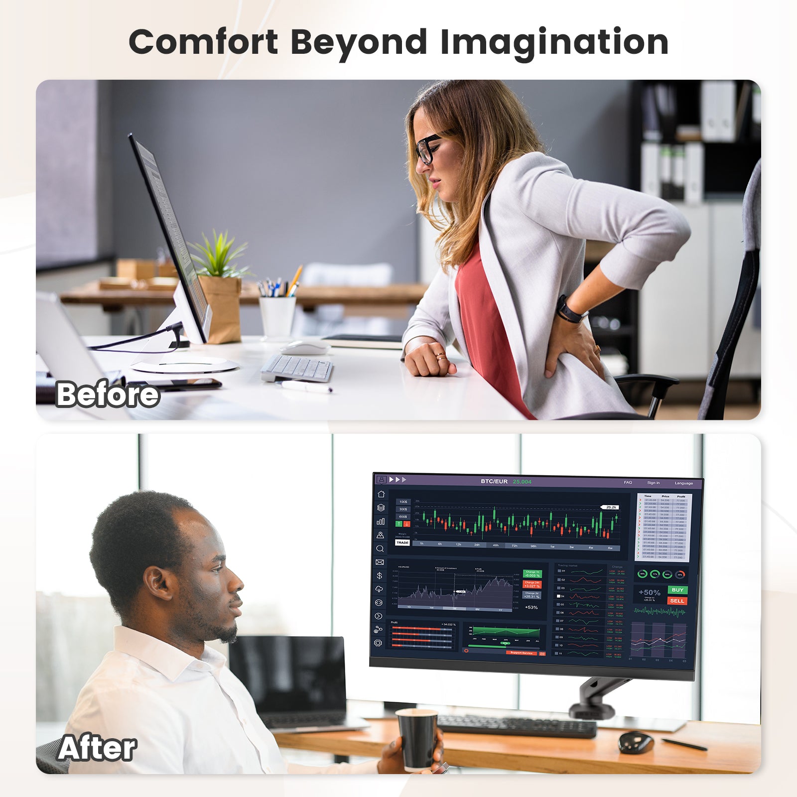 ACGAM MAS-1S Spring-Assisted Single-Monitor Mount