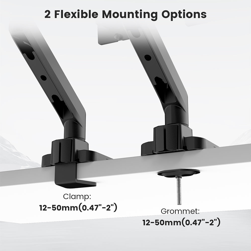ACGAM MAS-2S Heavy-Duty Desktop Gas Spring Monitor Mount