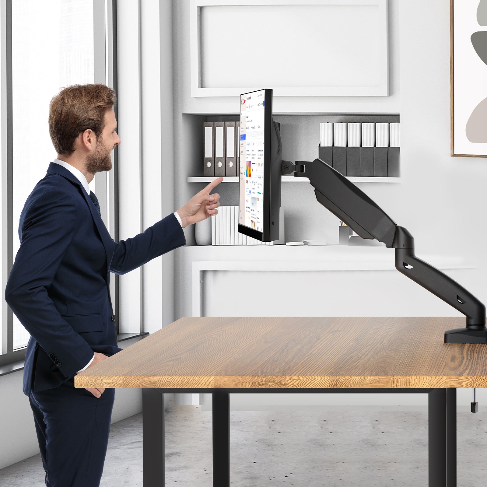 ACGAM MAS-1S Spring-Assisted Single-Monitor Mount