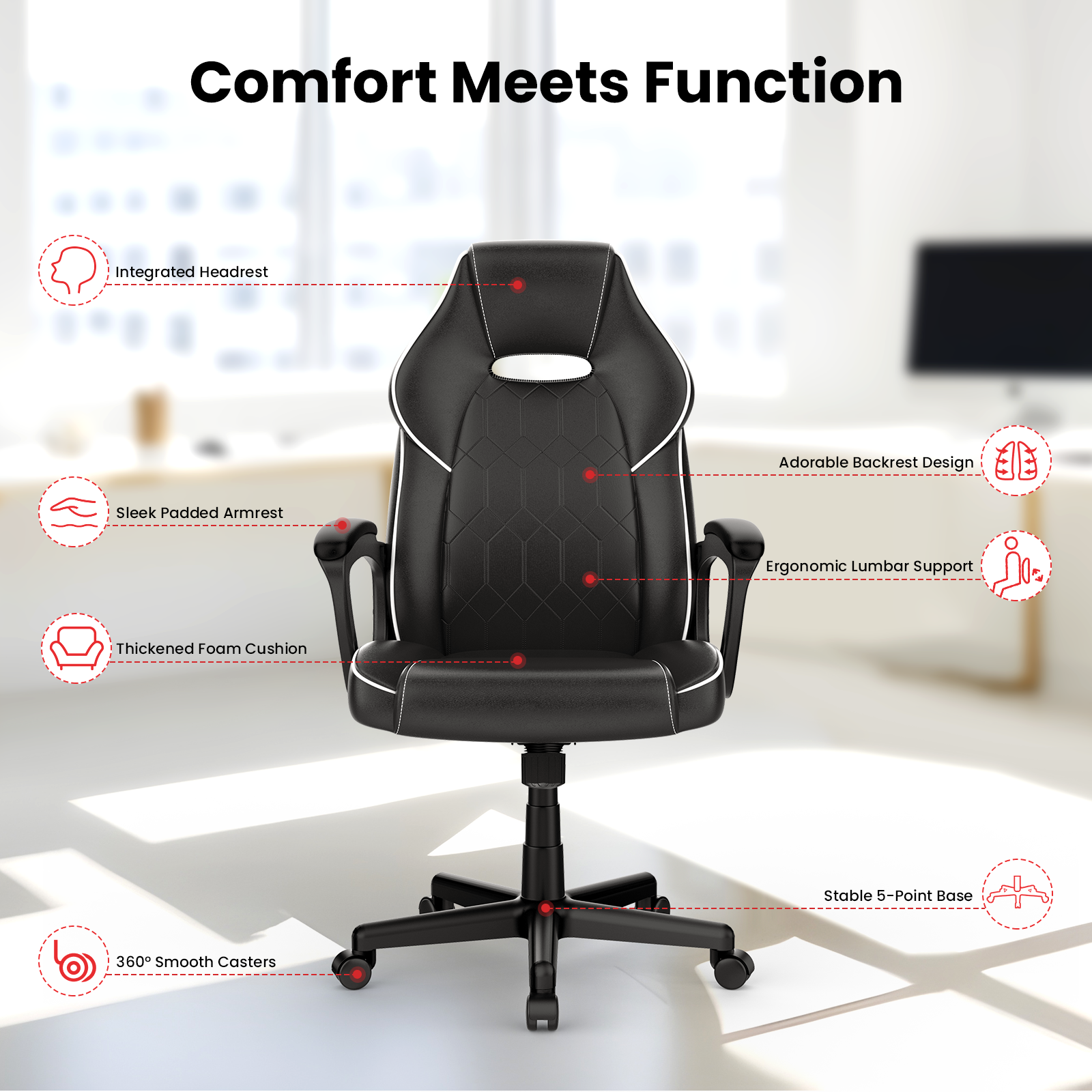 ACGAM CG-4850 Ergonomic Gaming Office Chair