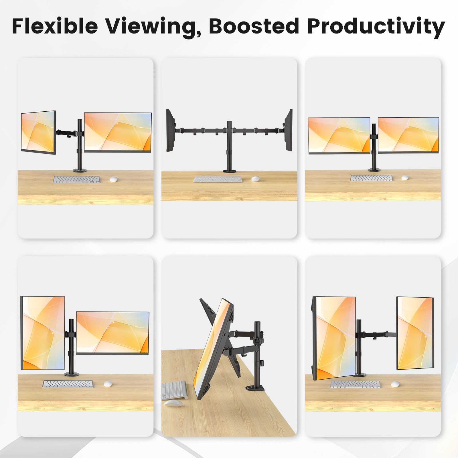 ACGAM MDS-1D Articulated Steel Dual-Monitor Mount