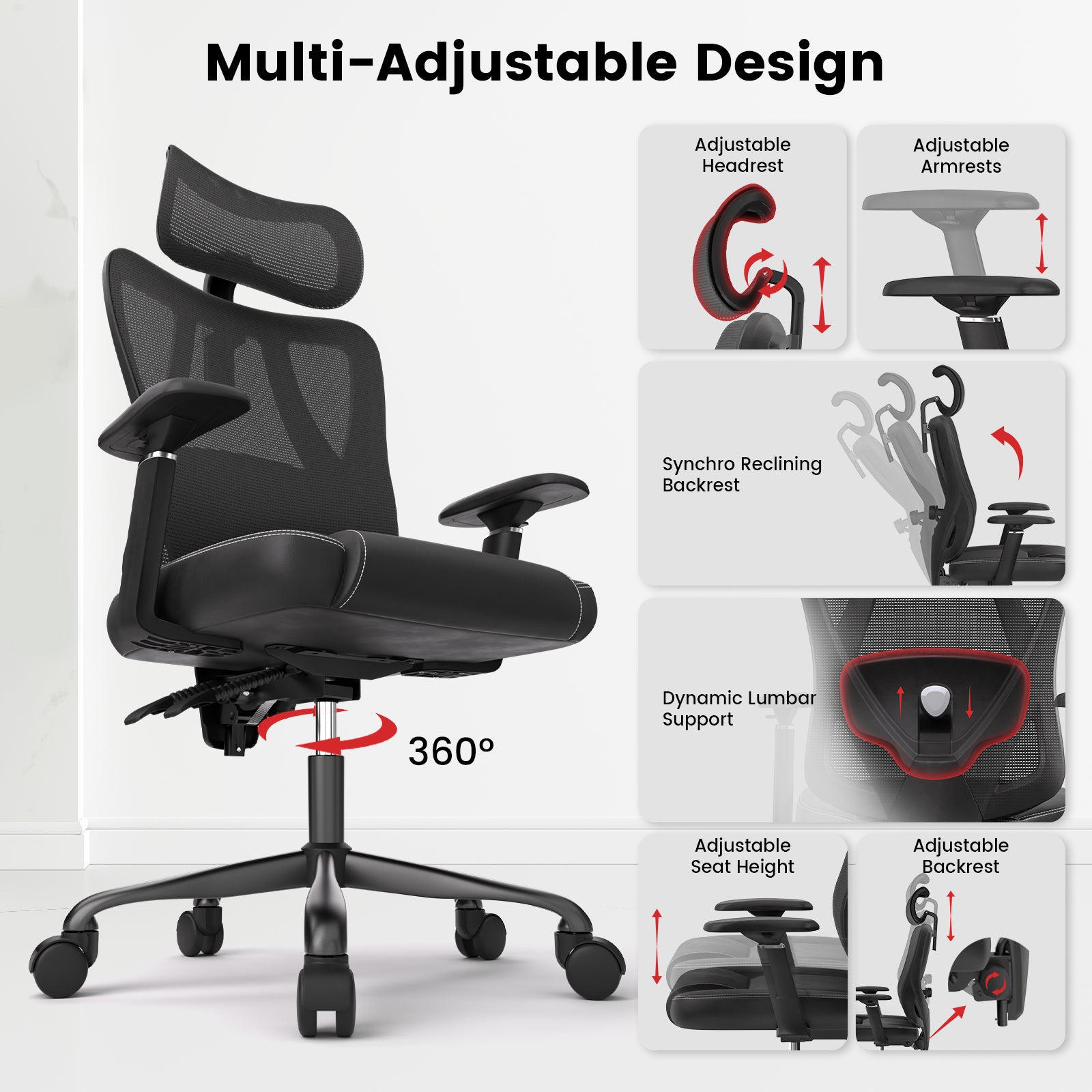 ACGAM CG-5455M Ergonomic Gaming Office Chair