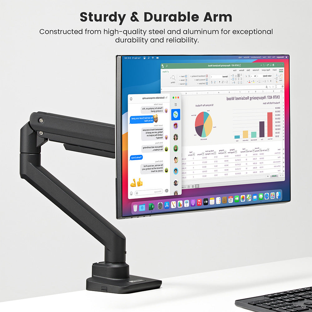 ACGAM MAS-2S Heavy-Duty Desktop Gas Spring Monitor Mount