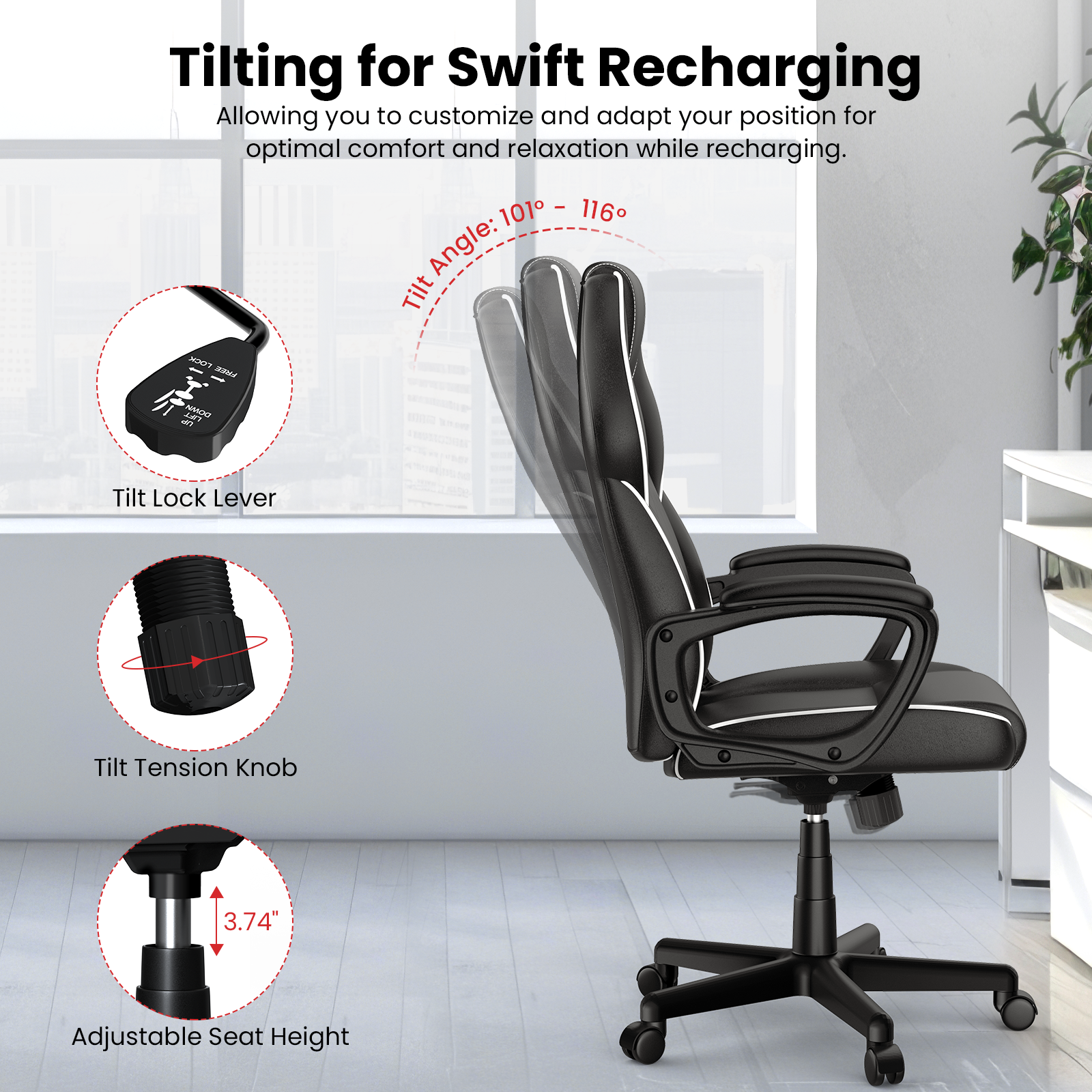 ACGAM CG-4850 Ergonomic Gaming Office Chair